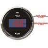 KUS 52mm 0-10Bar Digital Oil Pressure Gauges 10-184ohm Input Signal Oil Pressure Meters with Red / Yellow Backlight for Car Boat