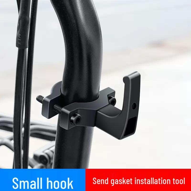 Electric Bike Front Hook: Universal Hanging Hook for Battery, Helmet, Backpack, and Heavy Objects on Bicycles and Motorcycles.