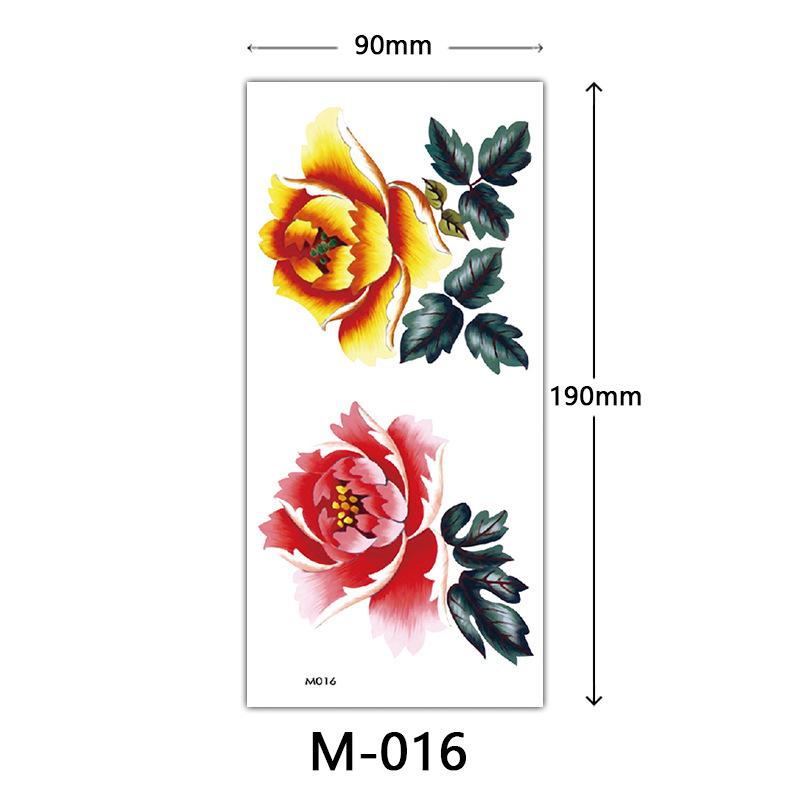 Waterproof Three-Dimensional Color Print Tattoo Sticker, Butterfly Flower Animal Tattoo
