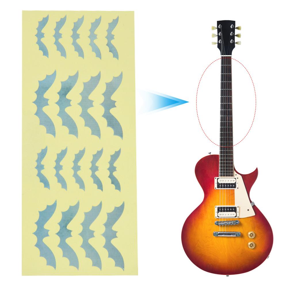 Bat Pattern Guitar Fretboard Decor Inlay Stickers Adhesive Marker for Acoustic Electric Guitar