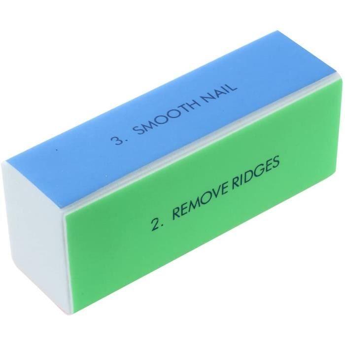 4-Sided Lime Block Nail Art Manicure - SODIAL - 5X