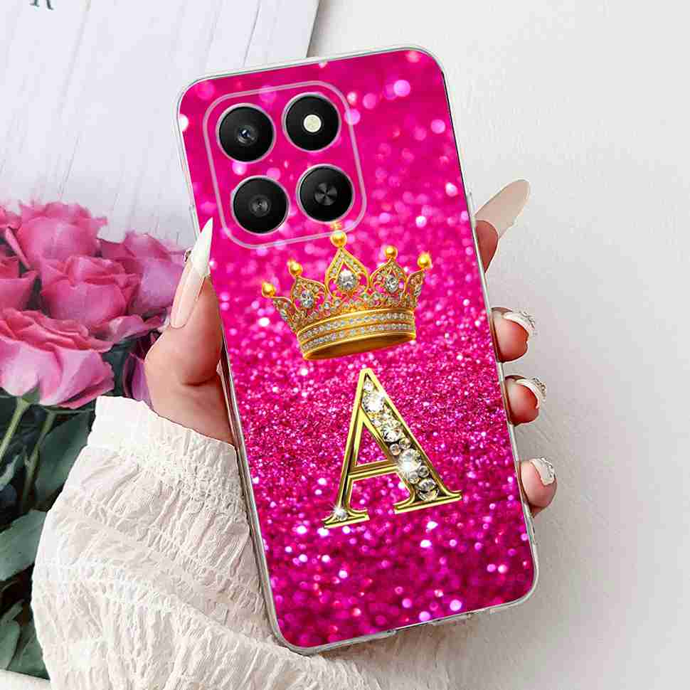 6.77" For Honor 400 Smart 5G LGN-NX1 Case Fashion Crown Flower Soft Silicone TPU Cover For Huawei Honor 400Smart 5G Phone Cases