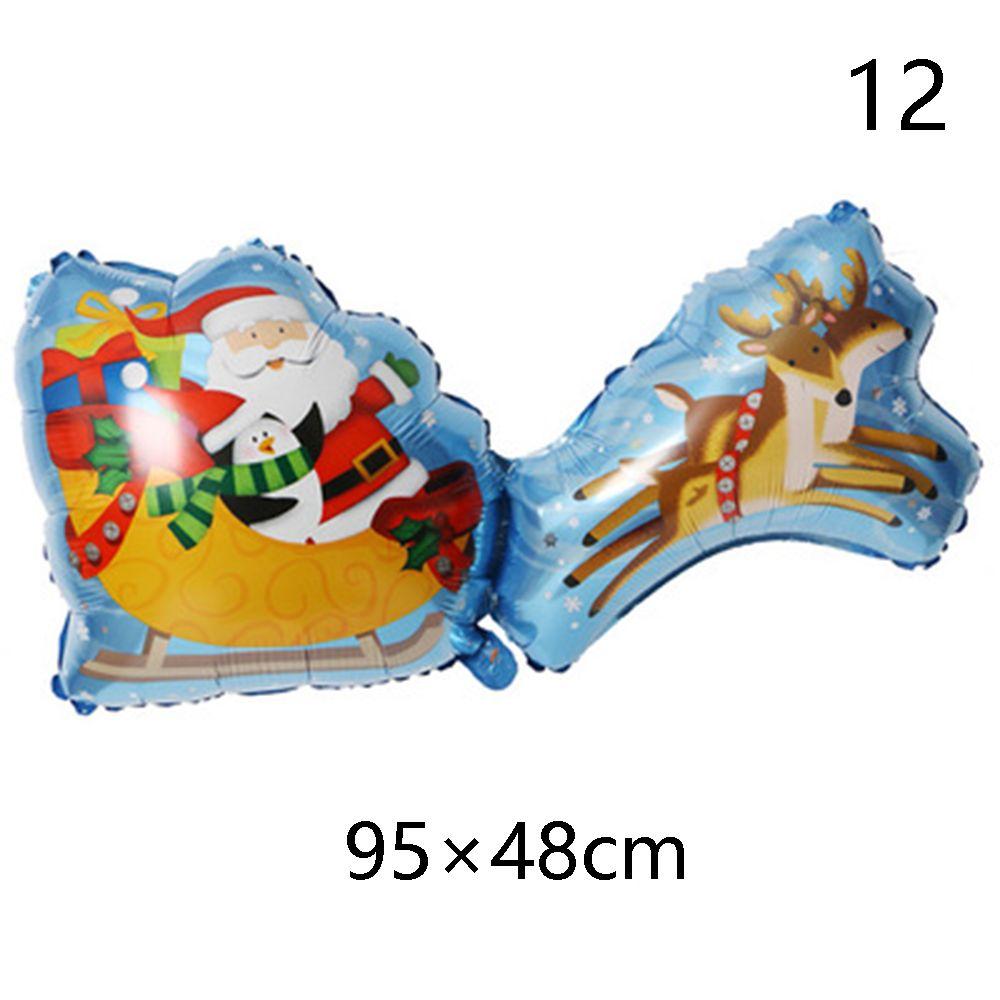 Snowman ChristmasTree Santa Claus Air Balloons Cartoon Balloons Christmas Decorations Aluminum Foil