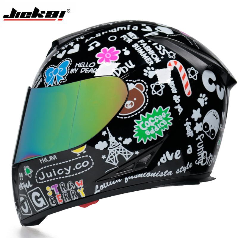 Electric Vehicle Bicycle Helmet Men's and Women's Full Helmet Full Cover Type Personalized Four-season Double Lens Warm Anti-fog Cap
