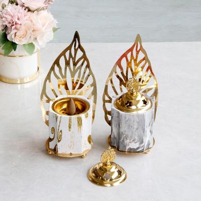 Alloy Ceramic  Incense Burner Creative Essential Oil Lamp Candle Holder Home Decoration