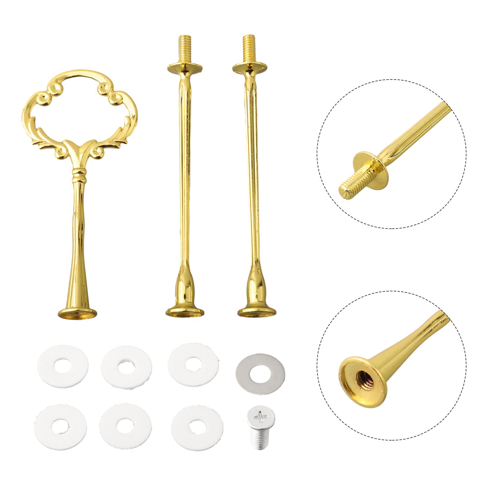 

Подставка для тарелок для торта, 2 или 3 слоя, цинковый сплав, 2/3 уровня Gold Double Layer