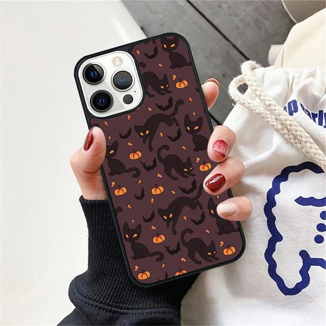 Pumpkin Halloween Bat Witch Boo Phone Case Cover for iPhone 17 Air 16 15 14 13 11 12 Pro Max Plus Shell Coque