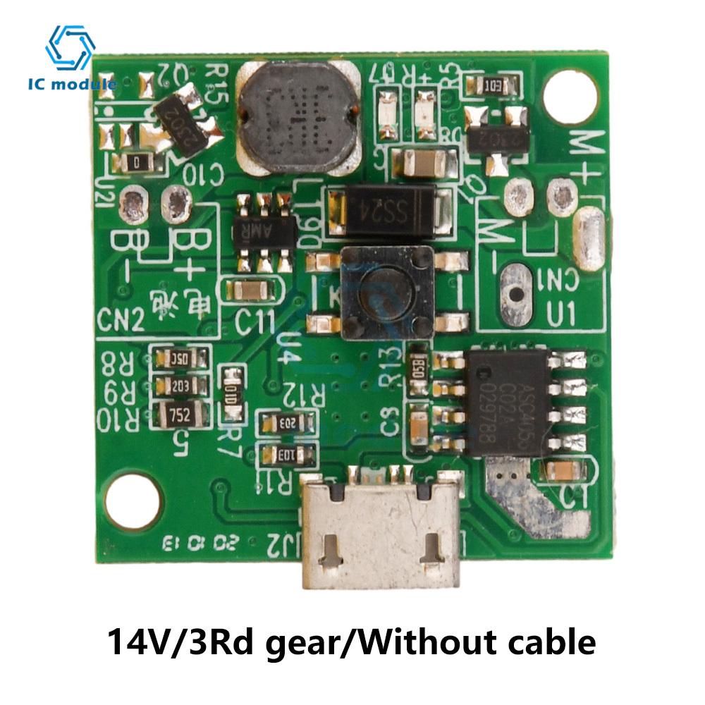 USB Small Fan Circuit Board 3.7V Battery Charger Module  Micro USB Fan Governor Wind Speed Controller