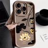 Golden Lotus & Black Lily Pads Phone Case for Xiaomi Redmi Note 14 13 12 11 10 9 8 7 Pro Shockproof Anti-Slip Soft TPU Cover
