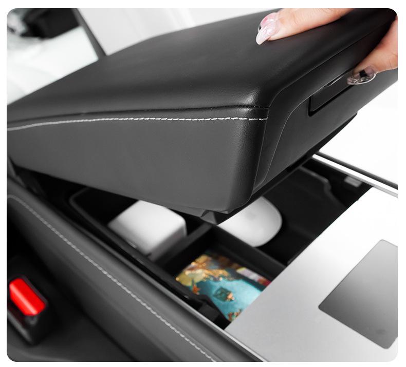 Tesla Model 3/Y Armlehne Doppelschichtige Silikon-Aufbewahrungsbox