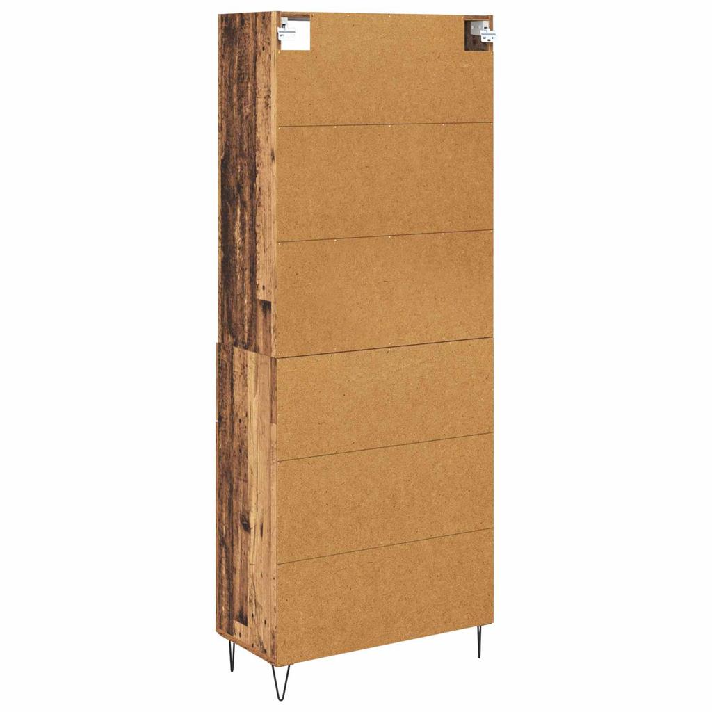 Highboard with Drawers 2 pcs Reclaimed Wood Effect Particleboard