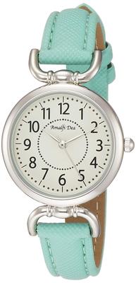 Arias Amalfidia Analog Watch, Waterproof, Leather Strap, White Dial, WW20022A-130, Women's, Blue