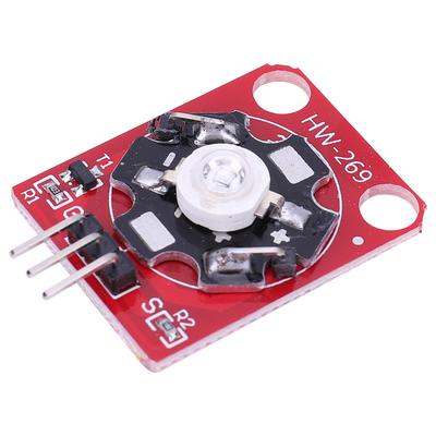 3W RGB LED Module White/Red/Yellow/Blue/Green/Purple High Power LED Drive Lamp Module with PCB Chassis for Arduino