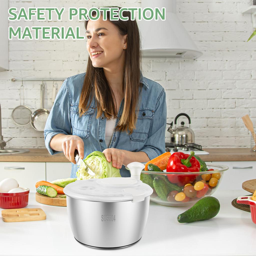5L Vegetables Salad Spinner Lettuce Leaf Vegetable Dehydrator Multifunctional Vegetable Washer Salad Vegetable Dryer Mixer tool