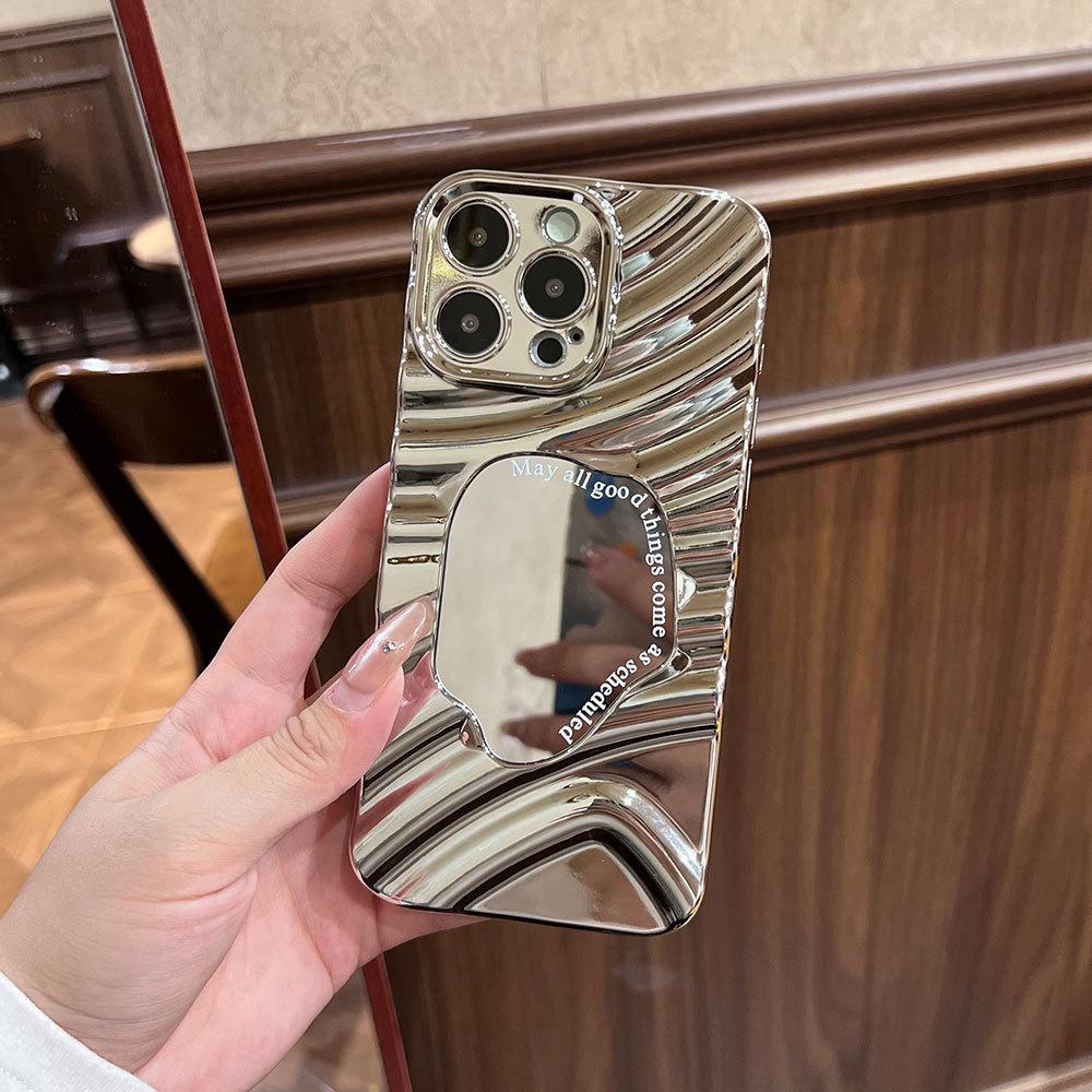 Applicable To Apple 16/14Pro Water Wave Electroplating Mirror All-inclusive iPhone17/16 Mobile Phone Case