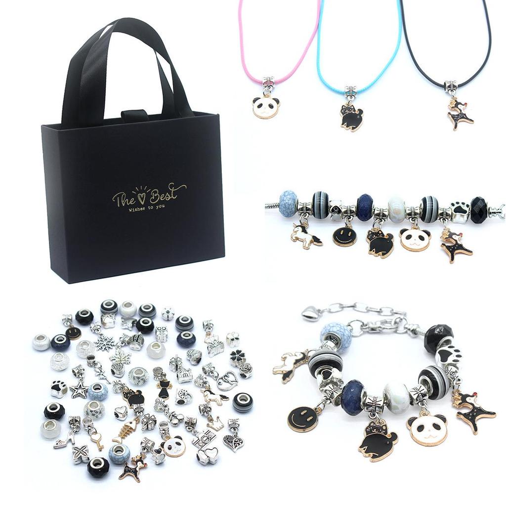 Unicorn Pink Crystal Beaded Bracelet DIY Kit for Kids