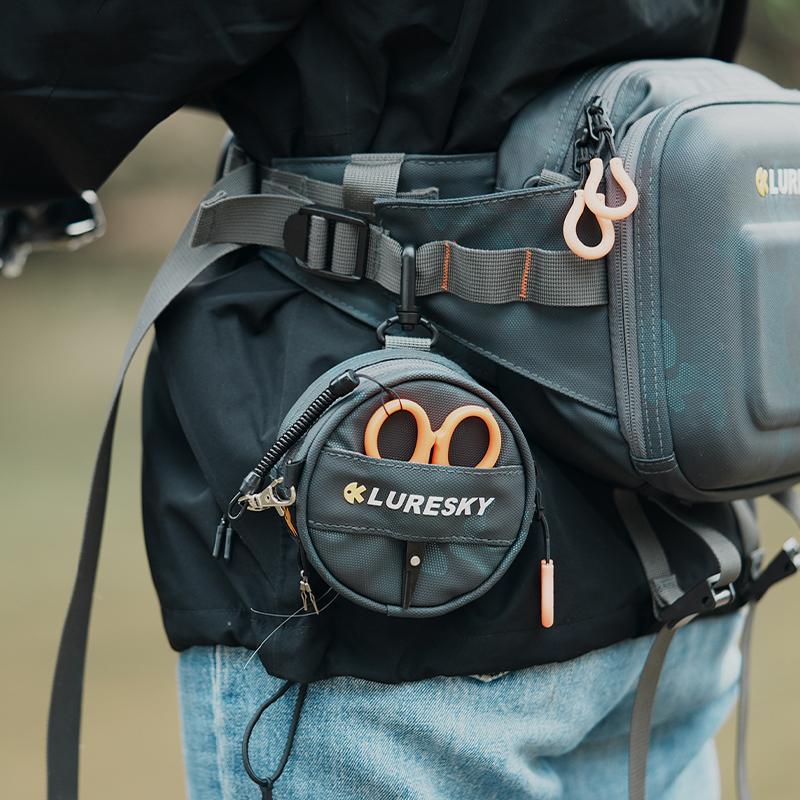 Carbon Fiing Line Storage Bag Portable Multifunctional Main Line Le Line Scissors Case for Lure Fiing Gear Fishing Accessories