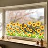 Sunflower Flower Beds with Static Cling Stickers for Bedroom Windows - Removable Decoration