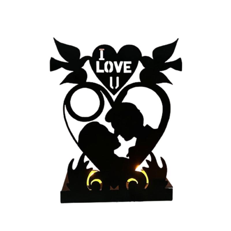 Love Heart  Holder Wedding Candlestick for Table Centerpieces Home Holiday 55KF