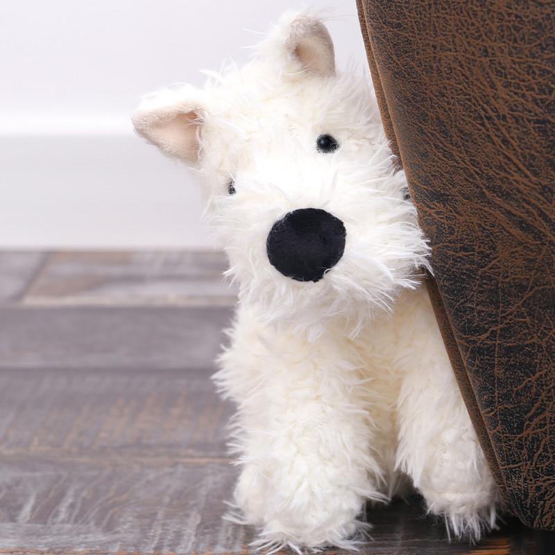 Cute Cartoon White West Highland Dog Plush Toy Doll For Dog Lovers