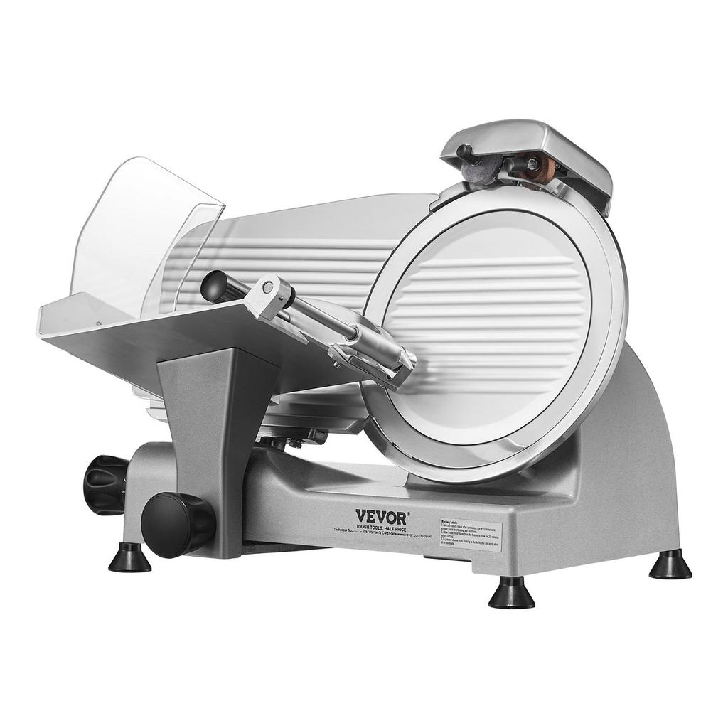 Meat Slicer, 340W Electric Deli Food Slicer with 10" SUS420 Stainless Steel Blade and Built-in Sharpening Stone, 0-0.6 Inch Adjustable Thickness for