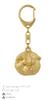 Akita, Akita Inu - Gilded key ring with dog in gift box, handbag decoration, luxury accessory by Art-Dog brand