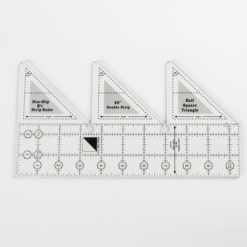 Clothing Quilting Acrylic Triangle Ruler  45° Home Design Hand Sewing Bilateral Ruler