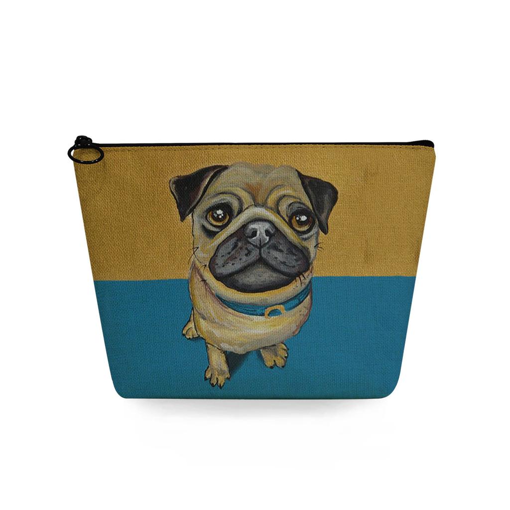 Women Dog Print Cosmetic Bag Toiletries Organize Travel Storage Case 6725