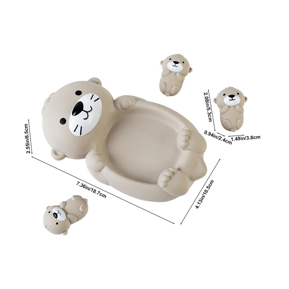 Entzückendes schwimmendes Tier-Bade-Spielzeug-Set - 1 Elternteil + 3 Babys, Sicherer Weichgummi, für Kinder ab 18 Monaten