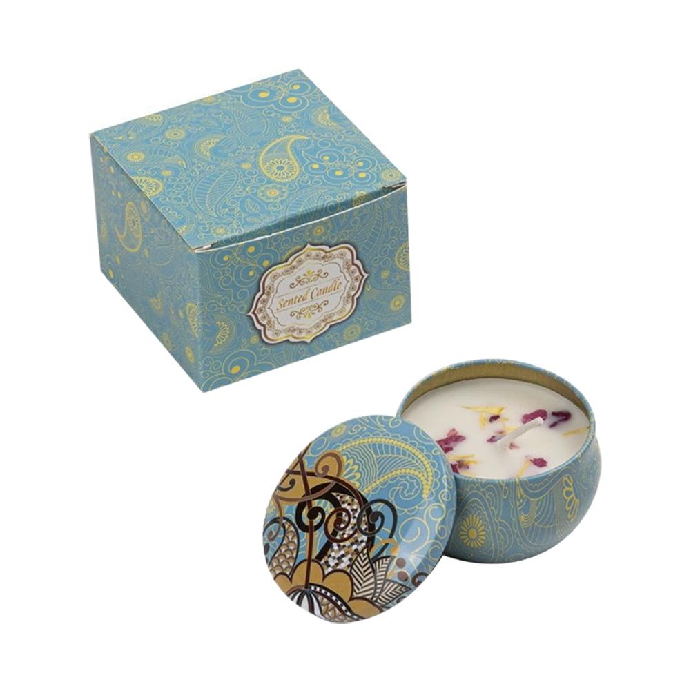 Vintage Scented Dried Flower Aromatherapy Candle Combination of Soy Wax Oil and Essential Oil Ideal Gift for Female Friends