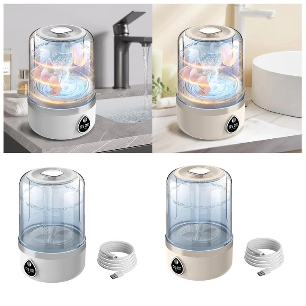 Portable Washing Machine Energy Efficient Cleaning Compact Deep Cleans Mini Laundry Washer LED Display Hotel Apartment Home