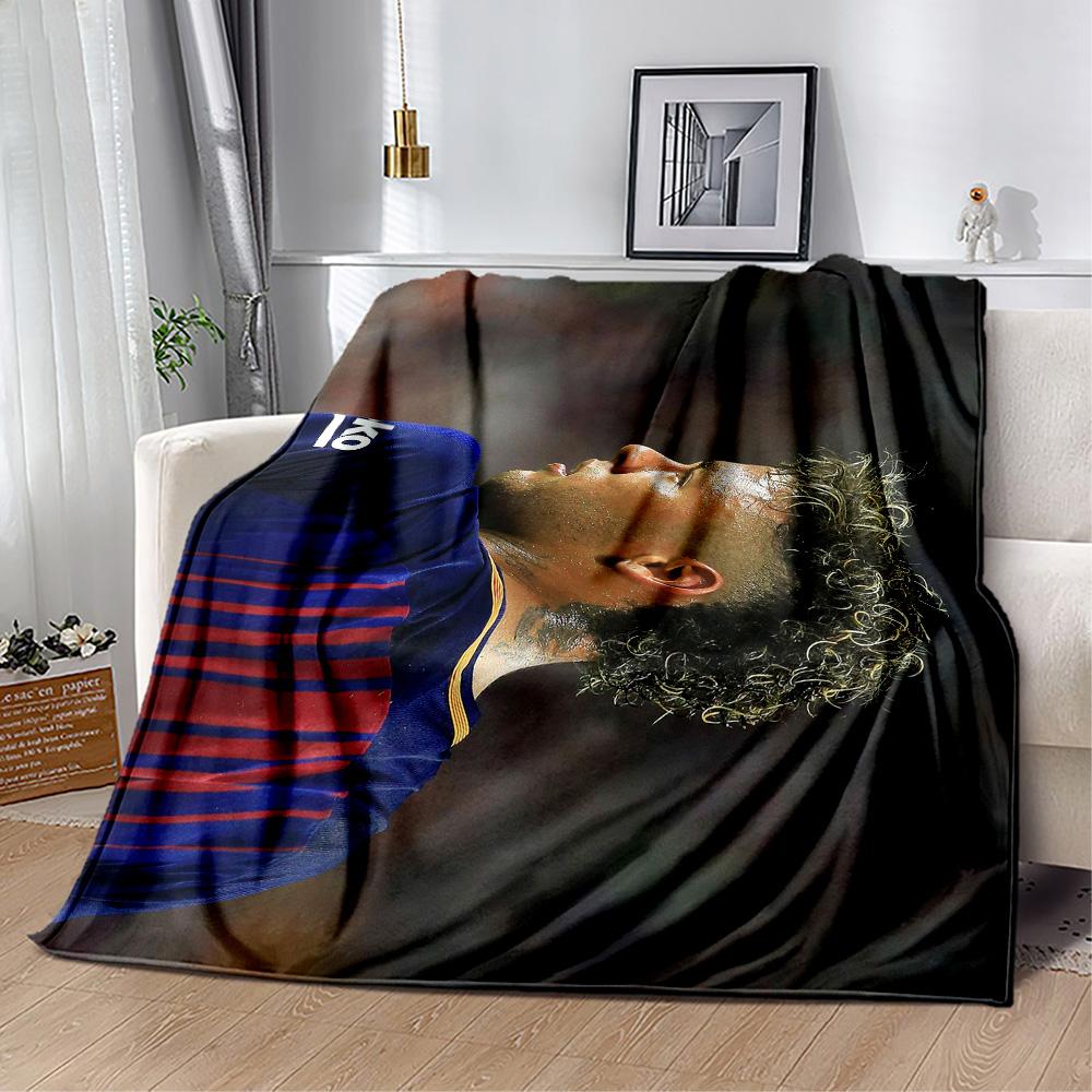 Neymars Ikonischer Haarschnitt Decke Strapazierfähiger Komfort Perfekt für Couch Picknicks Sofa Vier Jahreszeiten Vielseitig Spielerisches Design
