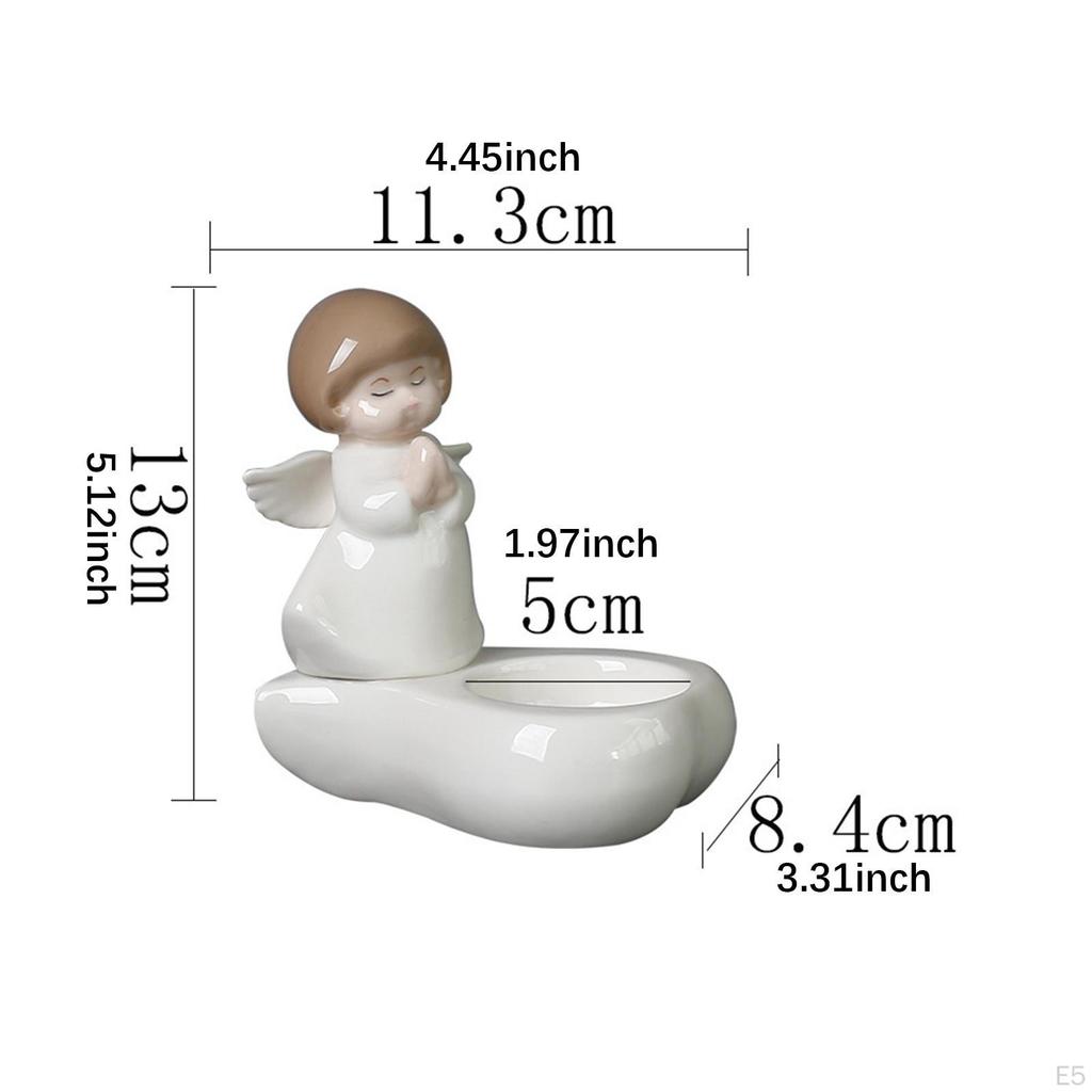 Ängelfigur Ljusstake för Värmeljus Dekorativt Ställ Bordsanvändning