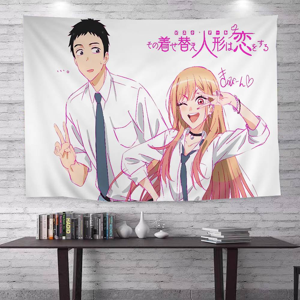 My Dress Up Darling Anime DIY Wall Tapestry Hippie Flower Wall Carpets Dorm Decor Wall Art for Modern Manga  Stylish Aesthetic