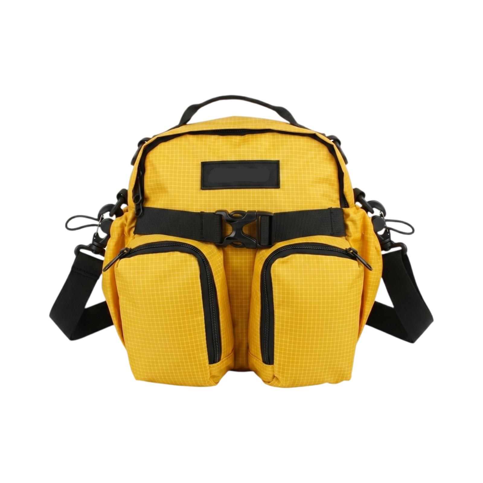 

Outdoor Shoulder Bag Multifunctional Crossbody Bag Large Capacity Travel Hiking Lightweight Durable Water-Resistant Fabric Adjustable Strap one size жёлтый