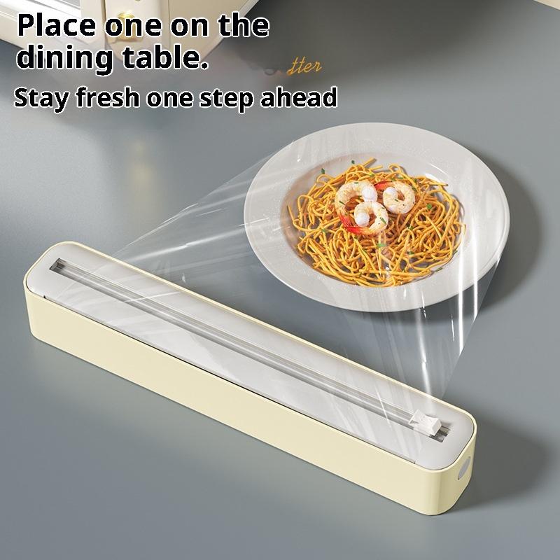 Dvojbřitý řezák na potravinovou fólii magnetický typ nastavitelný řezák na pečicí papír a hliníkovou fólii úložný box