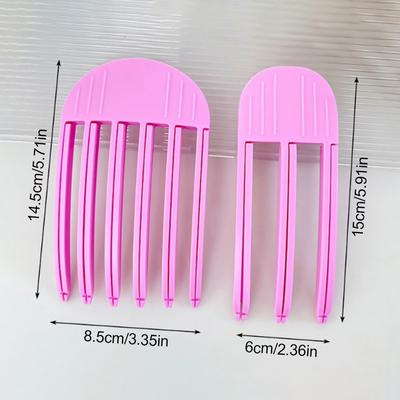 Hårpleje Rødder Naturlig Fluffy Hårklemme Ingen Varme Plastik Hårkrøller Twist Styling DIY Værktøjer 3/ 6 Tænder Kam Fluffiness Værktøj