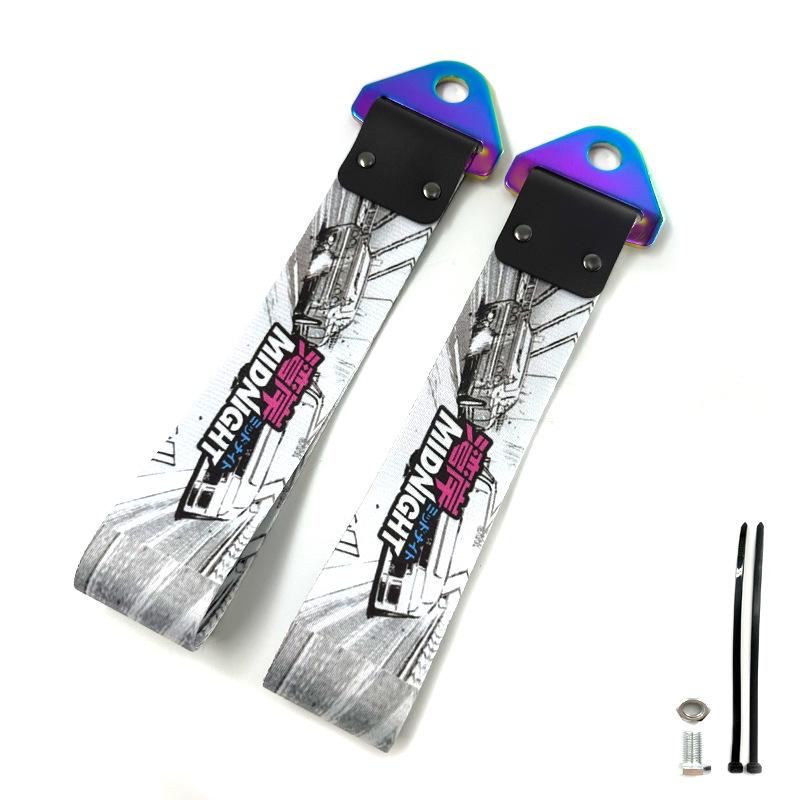 JDM Culture Colorful Metal Buckle Tow Strap - Car Modification Decoration