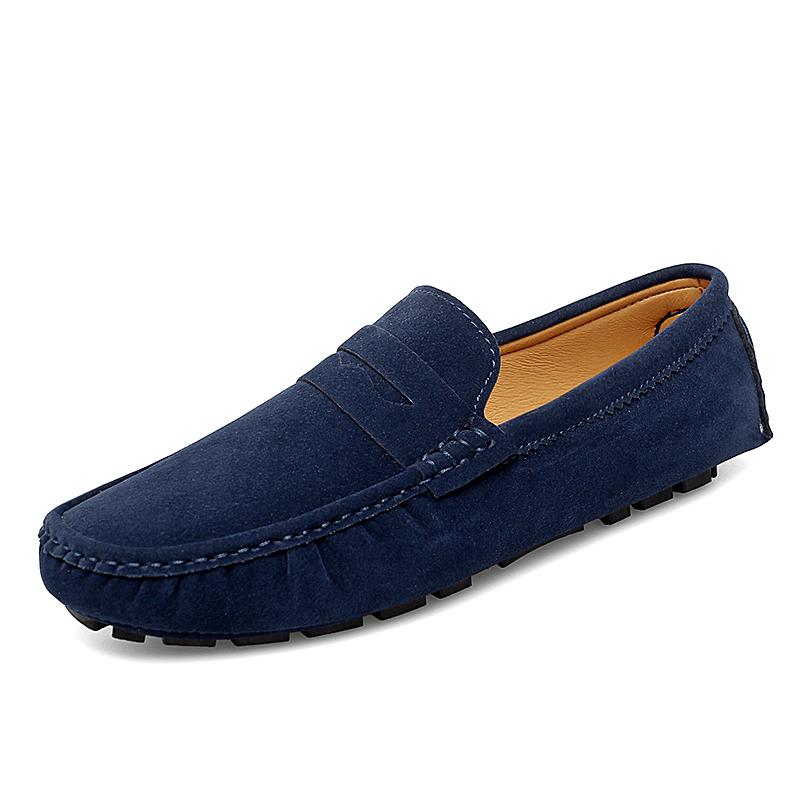 Suede Leather Mens Loafers 2025 New Walking Shoes New Comfy Man Drive Flats Classic Original Style Men Casual Shoes Moccasins