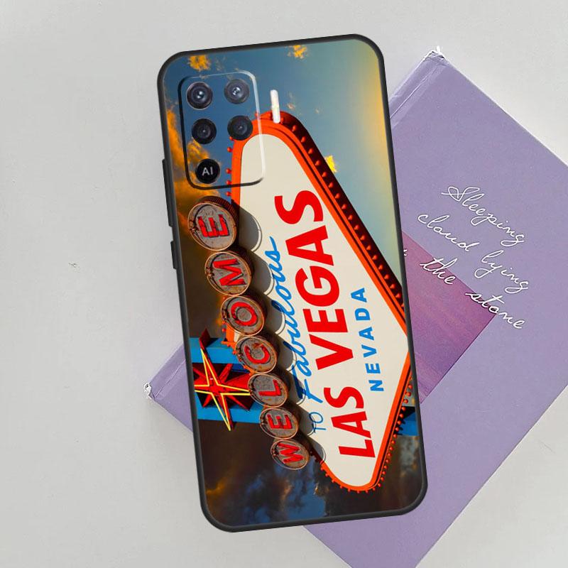 LAS VEGAS POKER CARDS Cover For Oppo A78 A98 A74 A54 A94 A15 A16 A17 A52 A72 A76 A96 A53 A57S A58 A5 A9 Phone Case