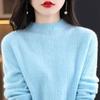 Dámský kašmírový svetr Qinghe kašmír 30% kašmír 70% vlna Dámský podzimní a zimní kašmírový svetr měkký a teplý