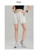 Women's Quick-Dry High Waist Running Shorts - Anti-Exposure, Fake Two-Piece Design with Inner Lining