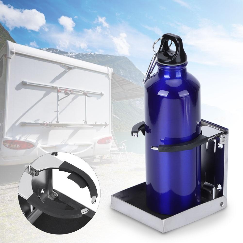 Stainless Steel Folding Drink Cup Bottle Holder for Marine Boat Truck RV Adjustable