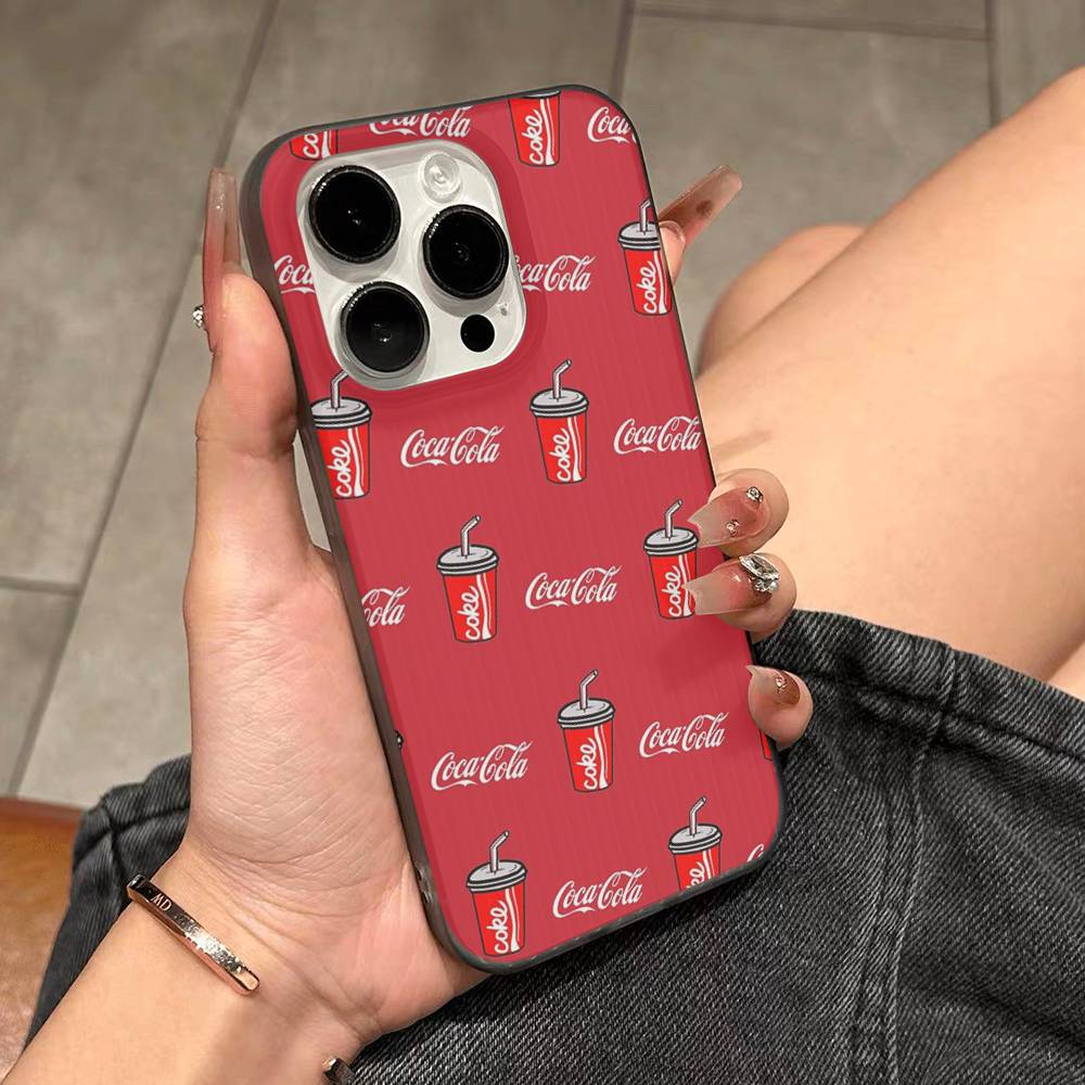 

Бренд C-Coca Логотип C-Cola Чохол для телефону для iPhone 17 16 15 14 13 12 11 Pro Max Plus Гофрований бампер Задня кришка Корпус iPhone 16 plus