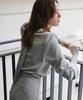 Ibokeuela Nue Cowl Neck Tie Blouse(Light Gray)
