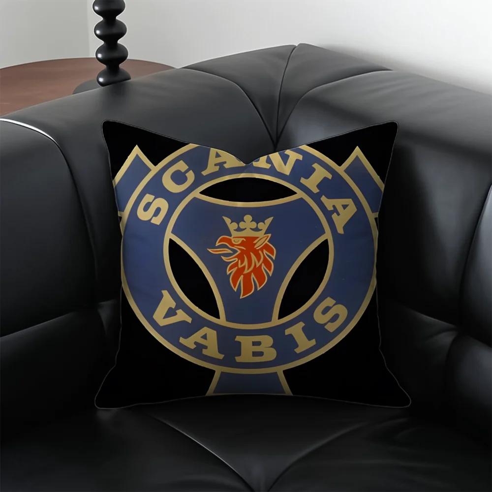 S-S-Scanias Pillow Case Anti-dustmite Pillowcase Invisible Zipper Silky Short Plush Sofa Cushion Cover