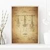 Vintage Brewing Beer Barrel Bottle Cooler Alcohol Patent Posters Canvas Painting Retro Wall Art for Pub Brewery Room Home Decor