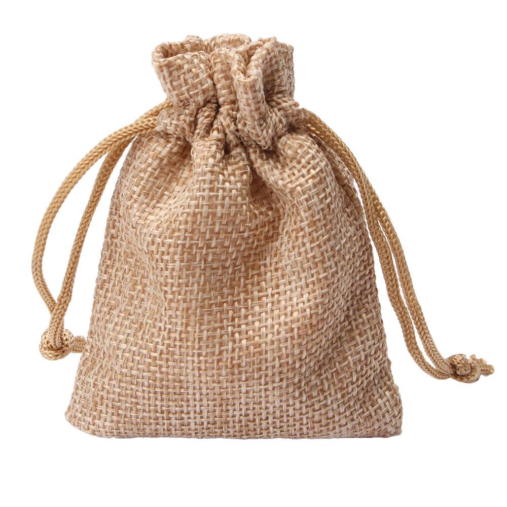 Gunny Favour Mini Hessian Pouch Rustic Gift Party Tie Wedding Burlap Favor Bag