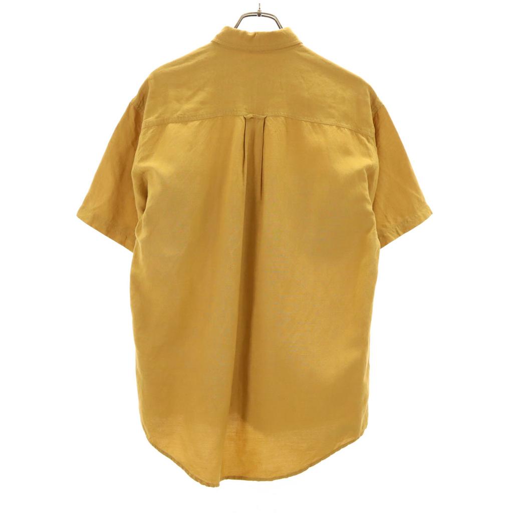 UNIQLO Linen Blend Short sleeve Button down shirt M Ocher Men's Used