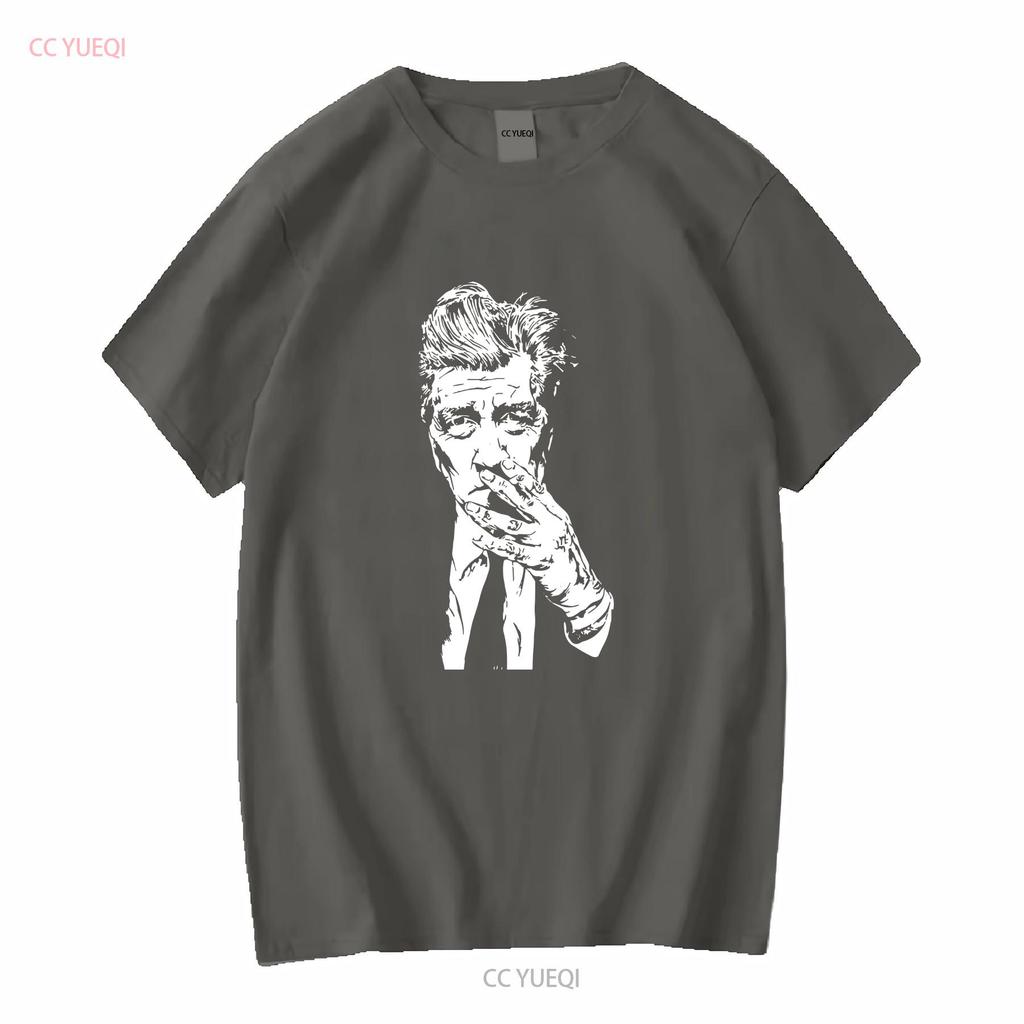 Koszulka David Lynch Design Twin Peaks Blue Velvet Film vintage Sprana Miękka moda streetwear Oddychająca męska vintage Sprana